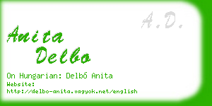 anita delbo business card